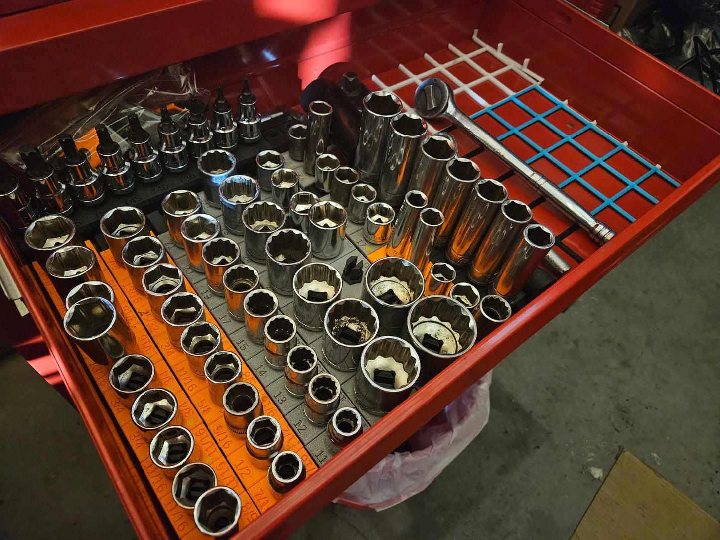 Gridfinity TrackTwist Socket & Wrench Organiser