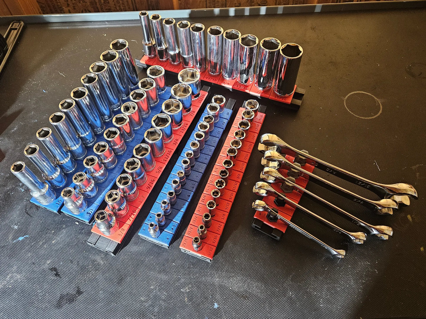 Gridfinity TrackTwist Socket & Wrench Organiser