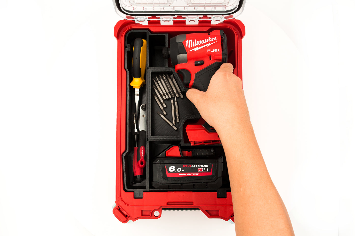 MILWAUKEE 18V FUEL™ 1/4inch Hex Impact Driver PACKOUT ™ Organiser Insert V2
